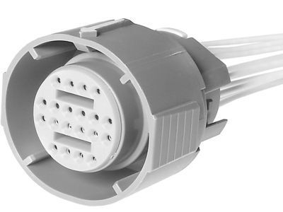 Pontiac 15305857 CONNECTOR,TORQUE CONVERTER CLUTCH PULSE WIDTH MODULATION SOLENOID VALVE(GRAY)(14-WAY FEMALE)(W/LEADS)(ACTUALLY 20-WAY W/6 CAVITIES MOLDED)(2.530)