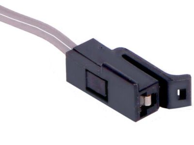 Chevy 12102750 CONNECTOR,BODY WIRING HARNESS(REAR WINDOW DEFOGGER WIRING HARNESS EXTENSION, 1/2IN WIDE SQUARE CONNECT)(BLACK)(1-WAY FEMALE)(W/LEADS)(STRAIGHT)(9.778)