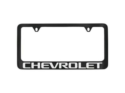 Chevy 19368103 FRAME PKG,LICENSE PLATE(LICENSE PLATE HOLDER - CHEVROLET (WIDE BOTTOM BLACK WITH CHROME LETTERING)(INSTALL 0.15)(1KG)(7.800)