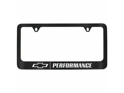 Chevy 19368106 FRAME PKG,LICENSE PLATE(LICENSE PLATE HOLDER - BOWTIE WITH CHEVROLET (WIDE BOTTOM BLACK WITH CHROME LETTERING)(INSTALL 0.15)(1 KG)(7.800)