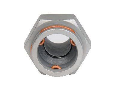 Chevy 15043741 CONNECTOR,ENGINE OIL COOLER HOSE(3/8"-18 NPTF)(STEEL)(INCLUDES RETAINER)(W/O BYPASS)