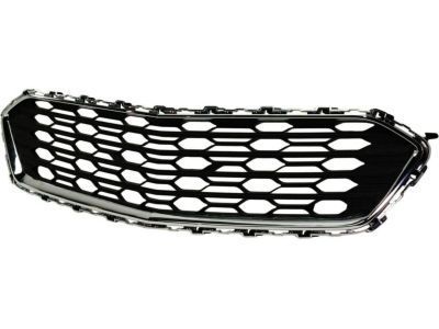 GM 23504350 Center Grille, Black, Front