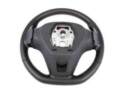 Chevy 23443829 WHEEL,STEERING(INCLUDES 2-7,9-12,14-18)(BLACK)(W/TORCH RED STITCH)