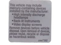 GM 20887392 Caution Label