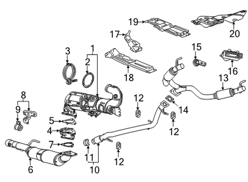 GM 84964239 Muffler & Pipe Assembly