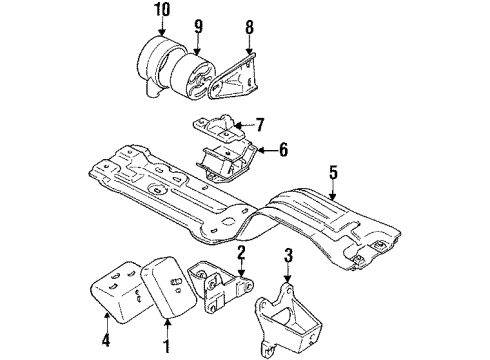 GM 30006464 Front Mount Bracket, Passenger Side GM 30006464 Front Mount Bracket, Passenger Side