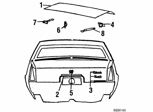 GM 20578574 Support Cylinder, Rear GM 20578574 Support Cylinder, Rear