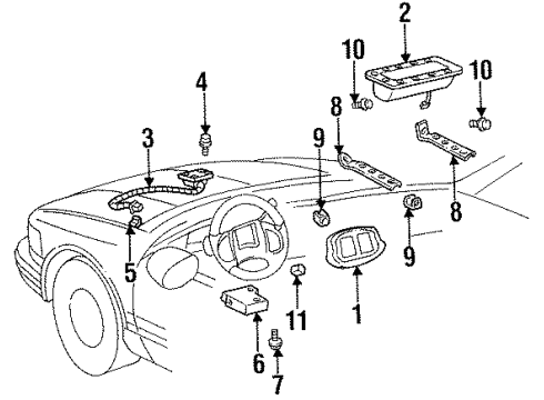 GM 16756752 Driver Inflator Module