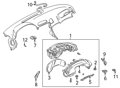 GM 10279814 Head-Up Display, Rear