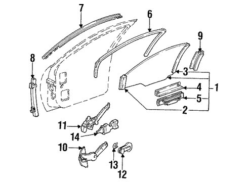 GM 10232233 Run Channel, Front Driver Side GM 10232233 Run Channel, Front Driver Side