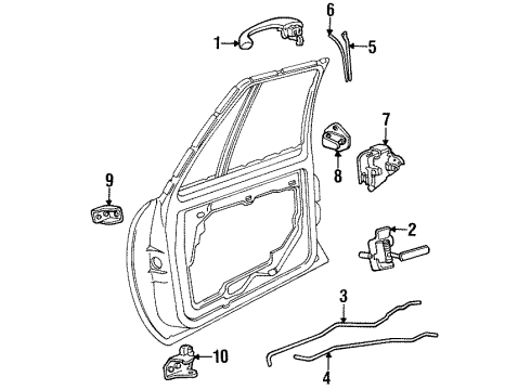 GM 16608763 Lock Module Bracket, Driver Side GM 16608763 Lock Module Bracket, Driver Side
