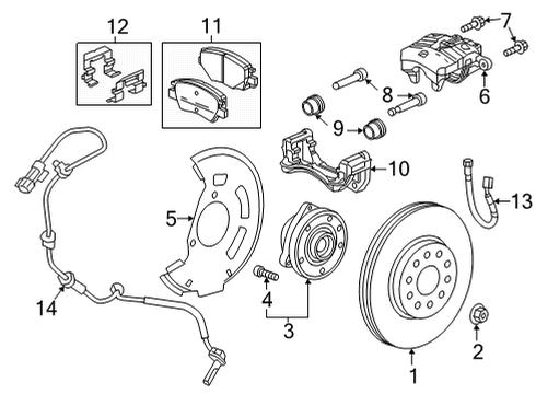 GM 11546563 Hub Assembly Mount Bolt