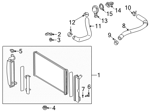 GM 88970731 Radiator Assembly Upper Support