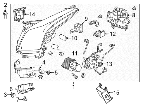 GM 84416274 Composite Headlamp, Front