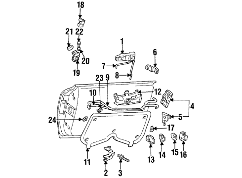 GM 12522786 Lock Cylinder, Front GM 12522786 Lock Cylinder, Front