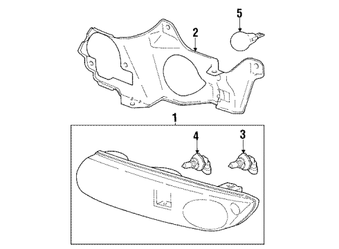 GM 21112456 Headlamp Assembly, Passenger Side