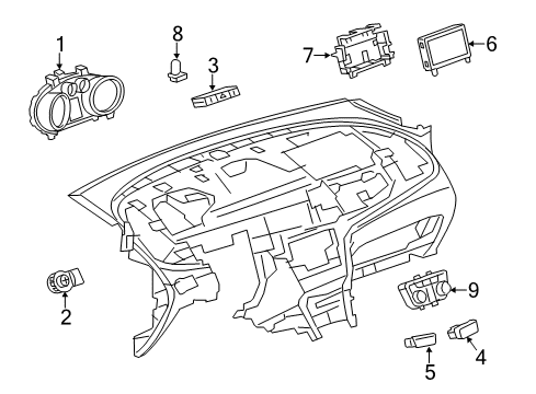 GM 13588568 Dash Control Unit