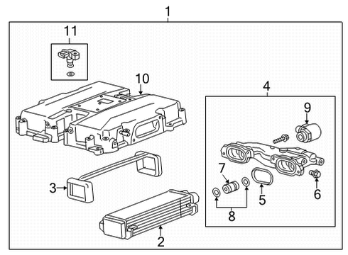 GM 84743139 Intercooler Side Bracket, Lower Passenger Side