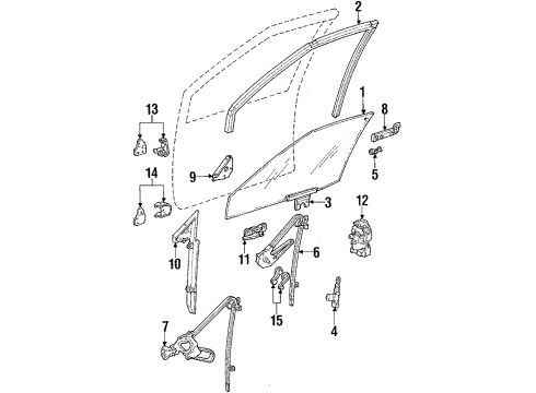 GM 20373111 Run Channel, Front Driver Side