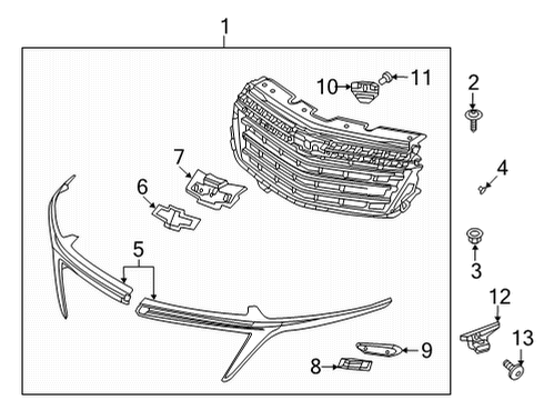 GM 84743886 Front Camera Front Bracket