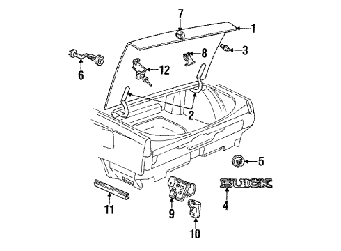GM 25602097 Hinge, Rear Driver Side