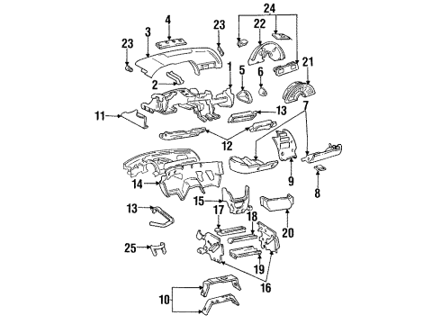 GM 10210760 Knee Bolster, Passenger Side GM 10210760 Knee Bolster, Passenger Side
