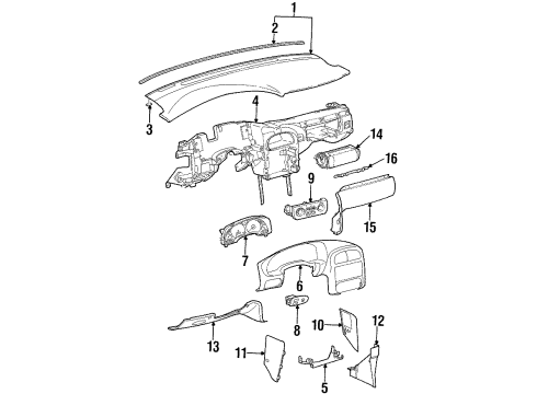 GM 21060978 Upper Trim Panel Seal