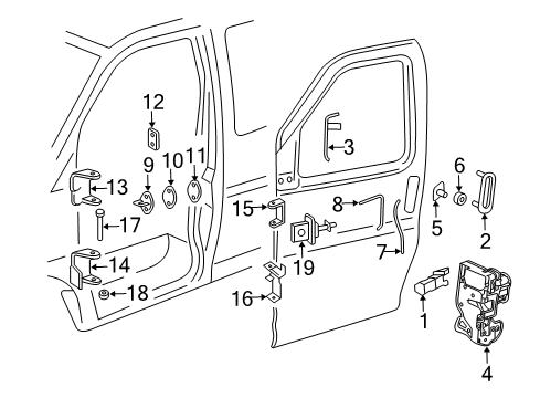 GM 86785949 Window Regulator, Front