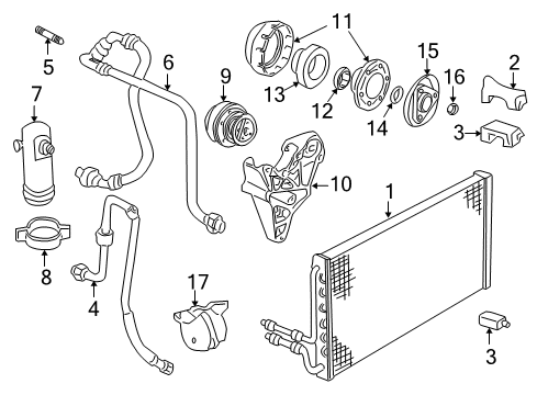 GM 89018783 Condenser Upper Bracket