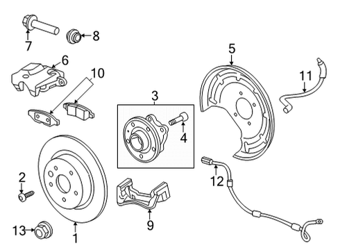 GM 13596001 Caliper Bolt
