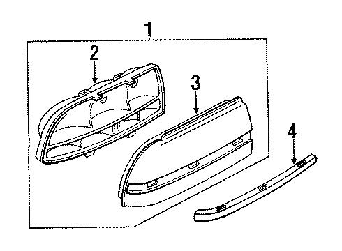 GM 5974808 Lens & Housing, Passenger Side GM 5974808 Lens & Housing, Passenger Side