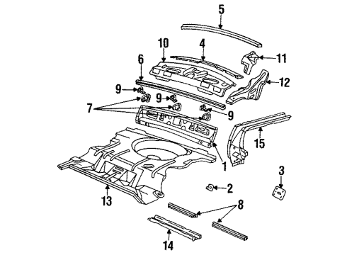 GM 20607903 Panel Below Lid, Rear
