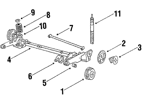 GM 22046415 Shock Absorber, Rear