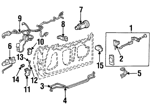 GM 25619793 Latch Rods, Passenger Side