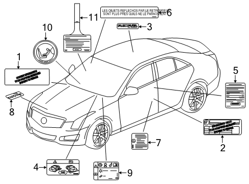 GM 23134068 Fuse Box Label, Rear GM 23134068 Fuse Box Label, Rear