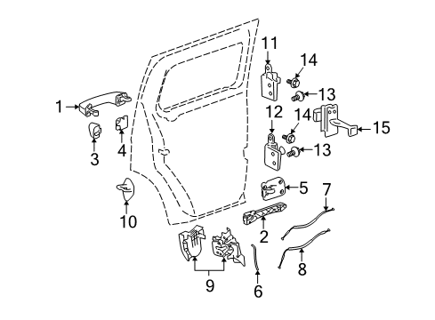 GM 15165646 Window Regulator, Rear