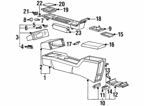 GM 12352989 Upper Console