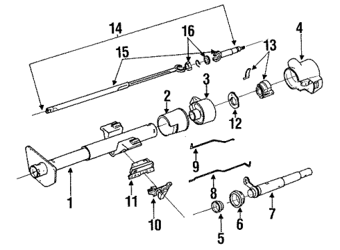 GM 7827533 Actuator Rod, Rear GM 7827533 Actuator Rod, Rear