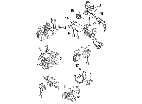 GM 25611571 ABS Control Unit Bracket