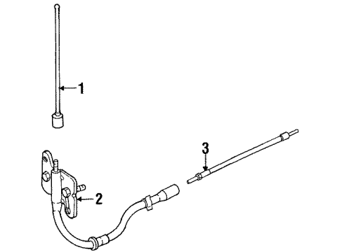 2000 Saturn SL1 Antenna Base Diagram for 21023273