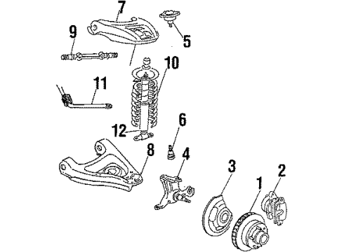 1985 Pontiac Bonneville Front Brakes Diagram