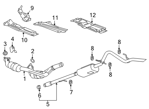 2019 Chevy Silverado 1500 LD Exhaust Components Diagram