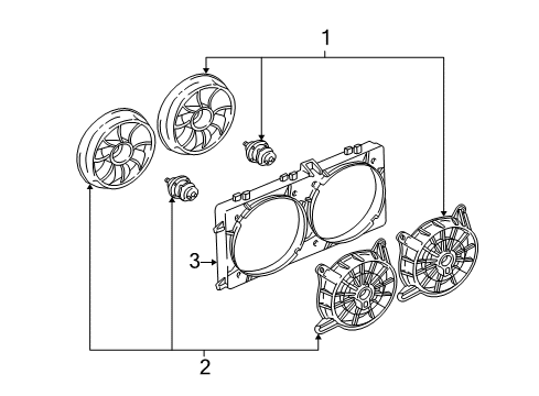 2003 Buick Park Avenue Cooling System, Radiator, Water Pump, Cooling Fan Diagram
