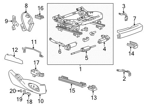 2014 Cadillac XTS Tracks & Components Diagram
