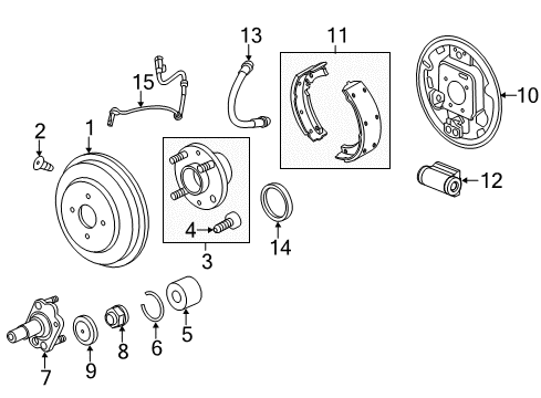 2013 Chevy Spark Brake Components Diagram