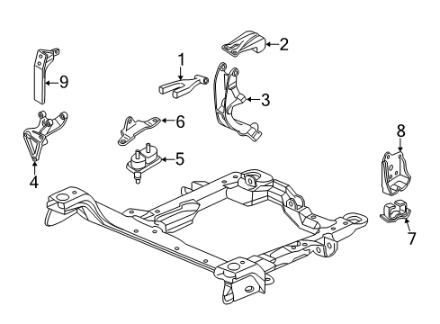 1997 Chevy Venture Engine & Trans Mounting Diagram