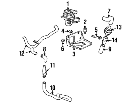 2000 Pontiac Grand Prix Emission Components Diagram