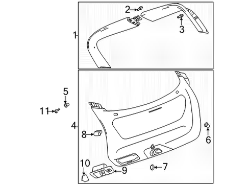 2022 Buick Envision Interior Trim - Lift Gate Diagram