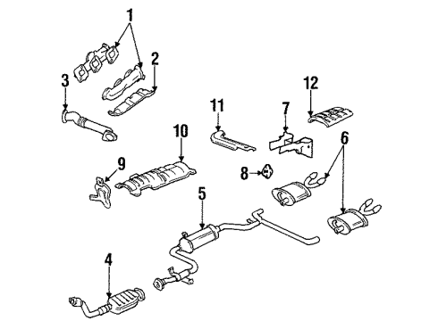 1996 Chevy Lumina Exhaust Components Diagram