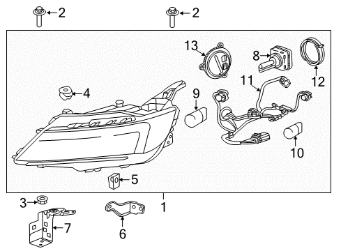 2019 Chevy Impala Bulbs Diagram
